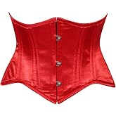 Daisy corsets Women's Daisy Corsets Womensred Satin Gothic Mini Cincher Underbust Corset Waist Cincher Top &amp; Plus Size