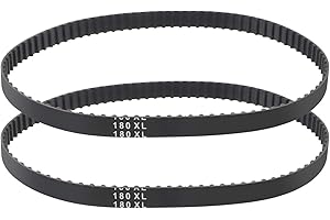 TOPPROS 180Xl SeriesWidth 3/8 inch 90Teeth 5.08mm Pitch Industrial Timing Belt，Pack of 2