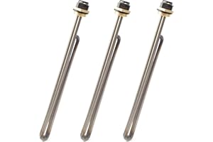 Lisnhlin Titanium HE 90240 Heating Element 3PCS Replacement for EcoSmart ECO 18 27 36 9KW 240V Tankless Water Heater Element Parts Replaces He 80240 RC04709024S SGB-2903 HA-P004 HA-P005 Screw-In