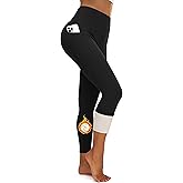 FEYHAY Women's Fleece Lined Yoga Pants Thermal Winter High Waisted Tummy Control Leggings