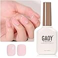 GAOY Sheer Hot Pink Gel Nail Polish, 16ml Jelly Milky Pink Translucent Color 1353 UV Light Cure Gel Polish for Nail Art DIY Manicure and Pedicure at Home