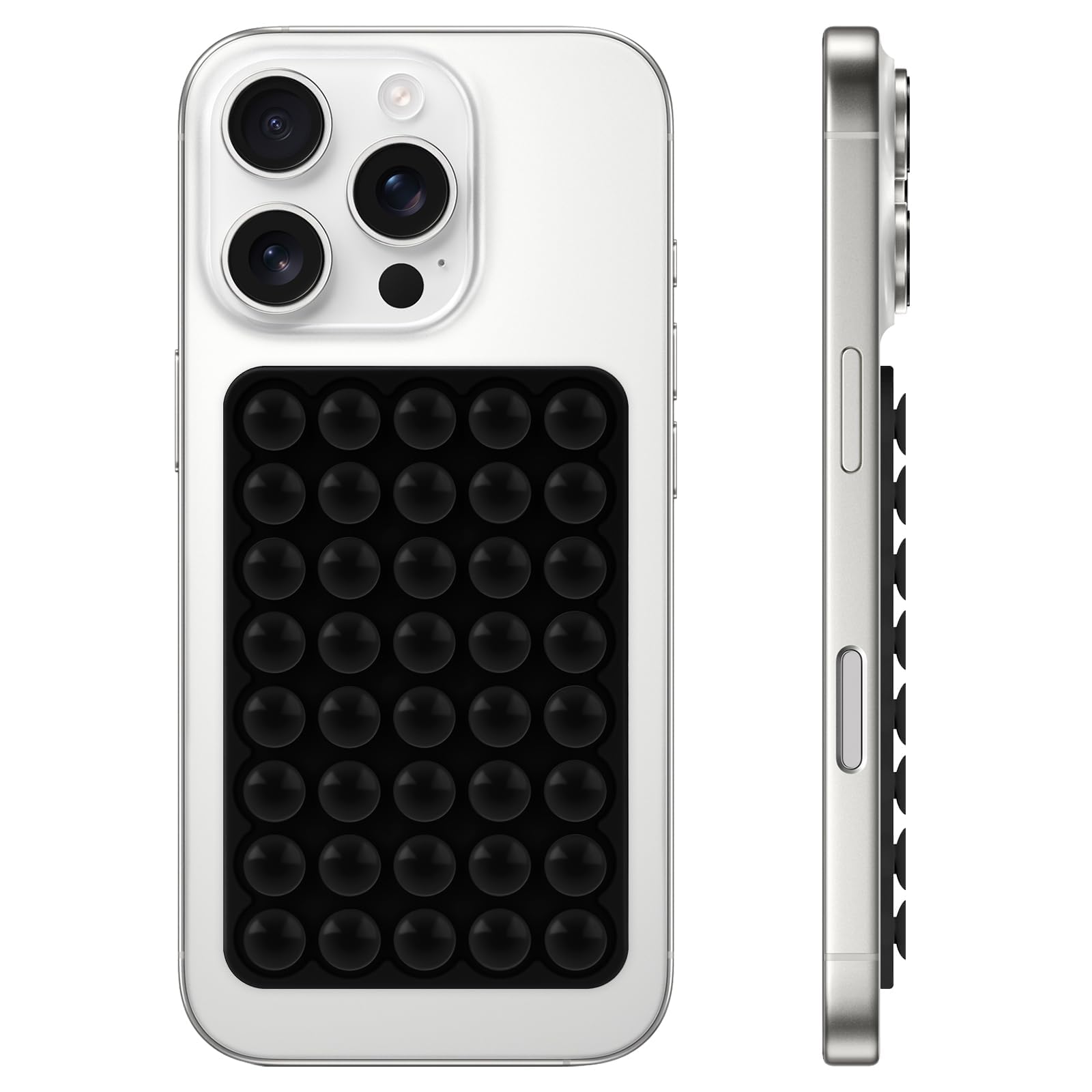 Yojaro Silicone Suction Phone Case Mount, Non Slip Suction Cup Phone Holder for Selfies and Videos, Black