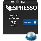 Nespresso Vertuo, Ice Forte, Dark Roast, 30-Count Espresso Pods | Dark-Roast Coffee Capsules, Intense roasted cereal and woody notes over ice