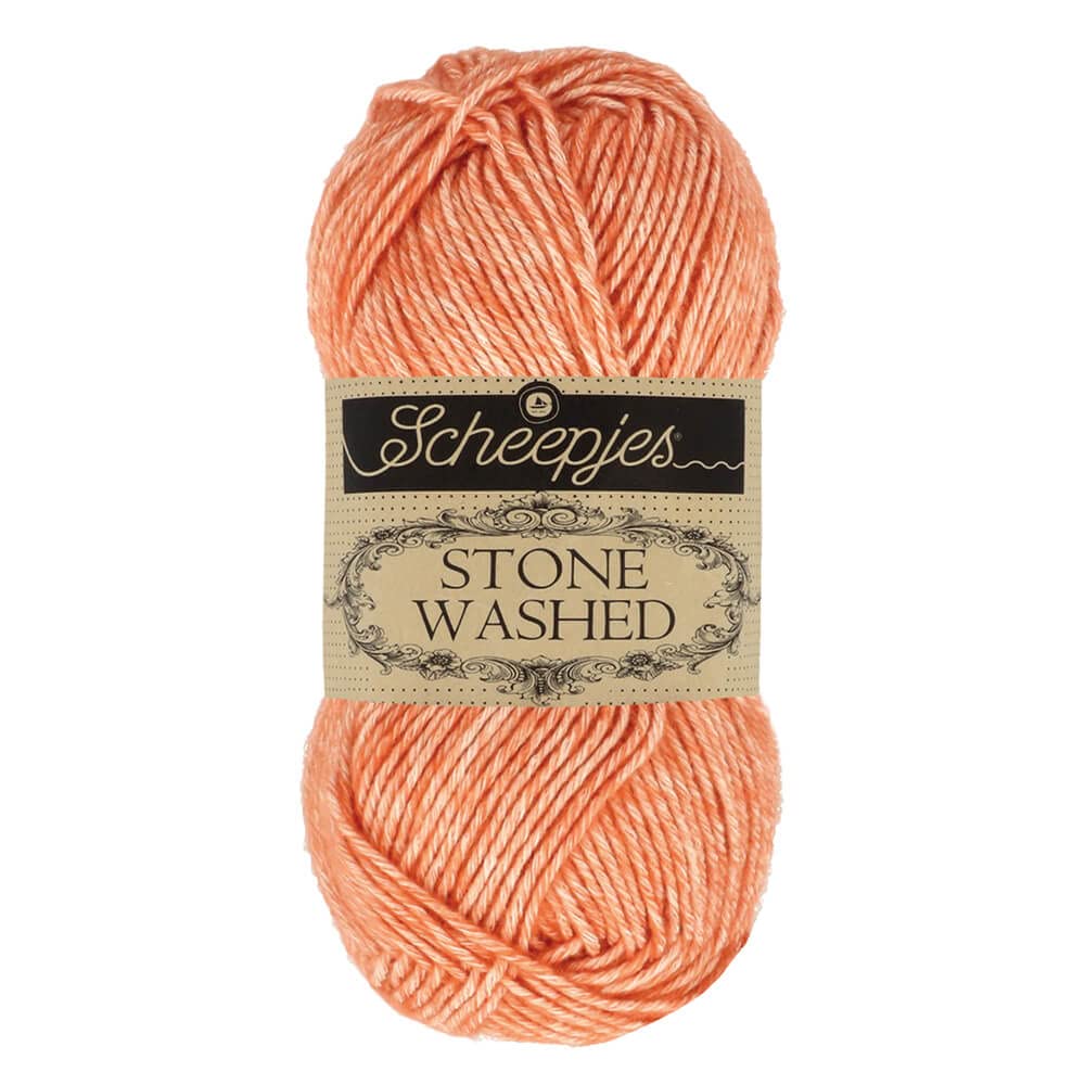 Scheepjes - Scheepjes Stone Washed 816 Coral Yarn - 10x50g — image 1