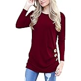 Yincro Women's Casual Long Sleeve Tunic Tops Fall Tshirt Blouses