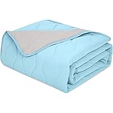 ZAKAPAWS Cooling Blanket for Dogs - Q-MAX>0.4 Waterproof Pet Throw Blanket Bed Cover, Non-Slip Dog Blankets for Couch Protector, Washable Furniture Cover for Summer, Blue,50x60