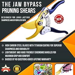 Alternative view of #1 Premium Bypass Pruning Shears ✠ The Toughest Garden Pruner For Trees, Hedges, Shrubs and Roses ✠ Blade Remains Sharp For Longer ✠ Hand Friendly Ergonomic Vinyl Handles For Effortless Cuts