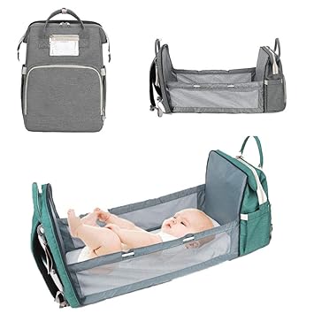 Umymaydo1 Baby Wickelrucksack Mit Faltbarem Kinderbett Wickeltasche Mit Wickelunterlage Multifunktionale Grosse Kapazitat Wasserdichte Babyrucksack Mit Kinderwagengurten Reiserucksack Fur Unterwegs Amazon De Baby