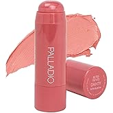 Palladio I'm Blushing 2-in-1 Cheek and Lip Tint, Buildable Lightweight Cream Blush, Sheer Multi Stick Hydrating formula, All day wear, Easy Application, Shimmery, Blends Perfectly onto Skin, Dainty