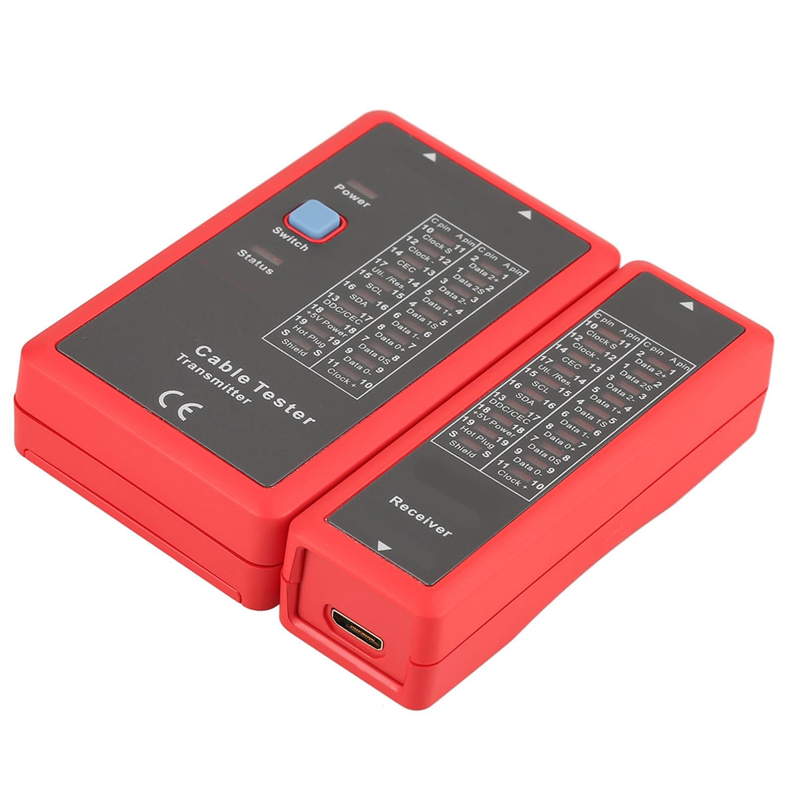 HDMI Tester Portable High Definition Cable Tester Checker HDMI Data Cable Tester NF-622 LED Indicator to Check Disorder, Short, Open and Cross Status of HDMI Cables and Hd Wire Test