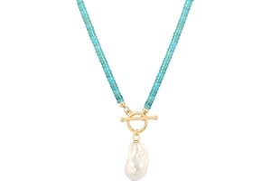 Aobei Pearl 18K Gold Moon Star Lion Evil Eye Love Heart Cross Pendant Necklace Medallion Paperclip Chian Choker Layering Jewery for Women