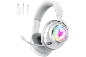 Wireless Gaming Headset for PS5 PS4 PC Switch Mac - 2.4GHz USB/Type-C & Bluetooth 5.4 RGB Headphones with 100H Battery, 7.1 S