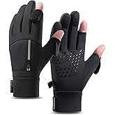 MAPLELILY Winter Gloves for Men Women, Cold Weather Warm Windproof Gloves, Touch Screen Thermal Gloves for Driving Cycling