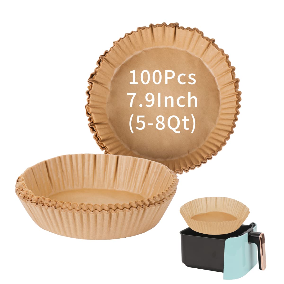 ALXBSONE 100 Pcs Air Fryer Liner Paper, Disposable Microwave Paper