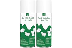 styleonme Tub and Tile Spray Paint White, 450ml * 2 pack, Diy Countertop Paint kit, Suitable for Ceramic, Porcelain, Fiberglass, Bathtub, Tile, Bathroom wall Repair Spray Paints