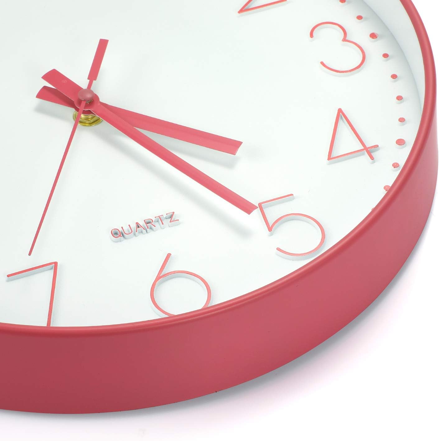 Genbaly Modern Wall Clock, Non Ticking Quality Quartz Battery Operated 12 Inch Round Easy to Read Home/Office/School Clock: Home & Kitchen