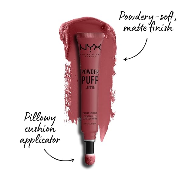 NYX PROFESSIONAL MAKEUP POWDER PUFF LIPPIE LIP CREAM, LIQUID LIPSTICK – SQUAD GOALS (TEA ROSE PINK)