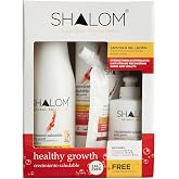 SHALOM Healthy Growth Complete Kit, with Sapuyulo Oil &amp; Biotin, Shampoo 24.5 fl oz, Conditioner 11.5 fl oz, Hair Mask 2 fl oz, Leave in Conditioner 9 fl oz,Salt Free, Sulfate Free, Paraben Free