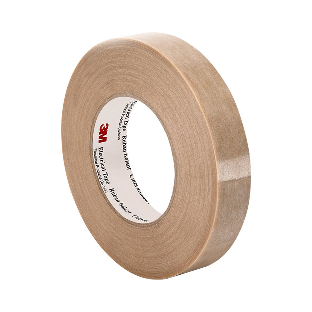 TapeCase 44 0.94" x 90yd Tan Low-Halogen Electrical Tape, 5.5" Thick, 90" Length, 0.94" Width