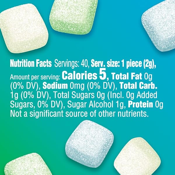 EXTRA REFRESHERS MINT MIX GUM, 3.21-OUNCE 40-PIECE BOTTLE (PACK OF 6)
