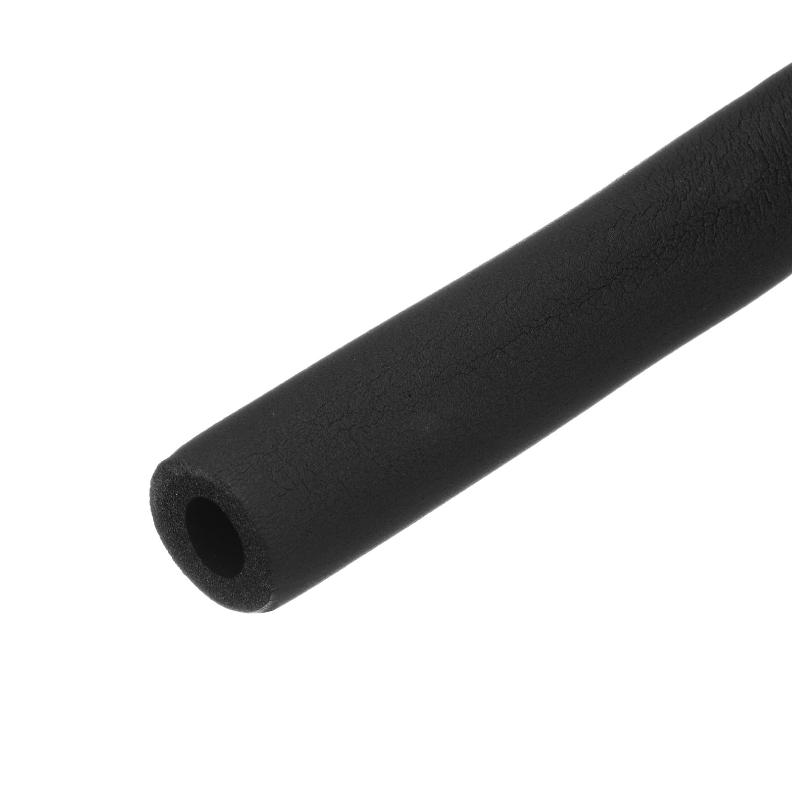M METERXITY Pipe Insulation Foam Tube, 5/8"(16mm) ID x 6Ft Pipe Cover Wrap Roll, Hollow Pipe Cover for AC Unit/Guitar Stands/Exercise Machine Handle/Roof Rack [Black]