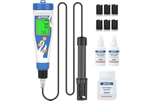 EZTOCH Portable Dissolved Oxygen Meter for Pond, Digital Dissolved Oxygen Test Kit for Fish Tank, Do Meter Oxygen Analyzer with 3.6ft Probe for Koi Pond Aquarium, Measure DO in Water, Aquaponics