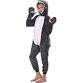 Kids Flannel Onesie Costume Halloween Easter Animal Cosplay for Girls Boys One Piece