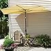Yescom 10Ft Beige Outdoor Patio Half Umbrella Cafe Wall Balcony Door 5 Ribs Tilt Aluminum Sun Shade