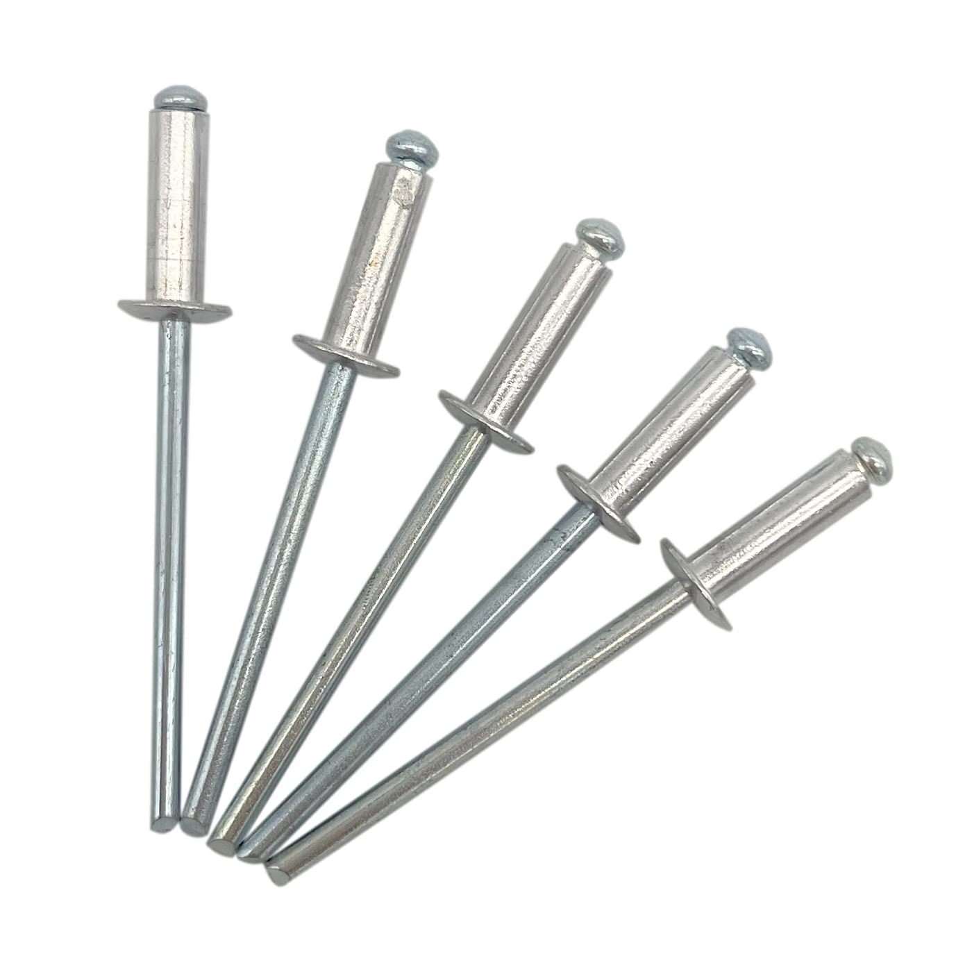 (Pack of 100 pcs) Blind Rivets 3.2 x 10 mm, Dome Head Open Type, DIN 7337, Aluminum Rivet and Steel Mandrel, Pop Rivets (100, 3.2 x 10 mm) — image 1