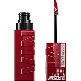 Maybelline Super Stay Vinyl Ink Longwear No-Budge Liquid Lipcolor Makeup, Highly Pigmented Color and Instant Shine, Lippy, Cranberry Red Lipstick, 0.14 fl oz, 1 Count