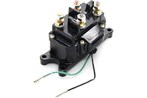 Tadqwg Universal Winch Relay, Winch Solenoid Contactor with Protecting caps for ATV UTV Boat 4x4 Vehicles, 12V 250A