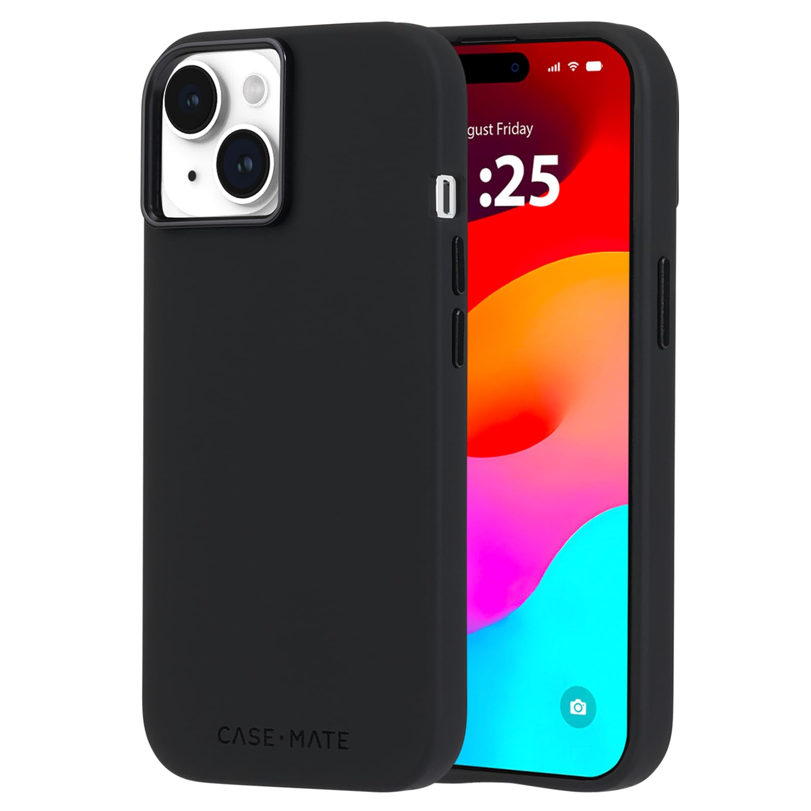 Case-Mate iPhone 15 Case - Silicone Black [12ft Drop Protection] [Compatible with MagSafe] Magnetic Cover with Soft Silicone Material for iPhone 15 6.1", Anti-Scratch, Shock Absorbent Material