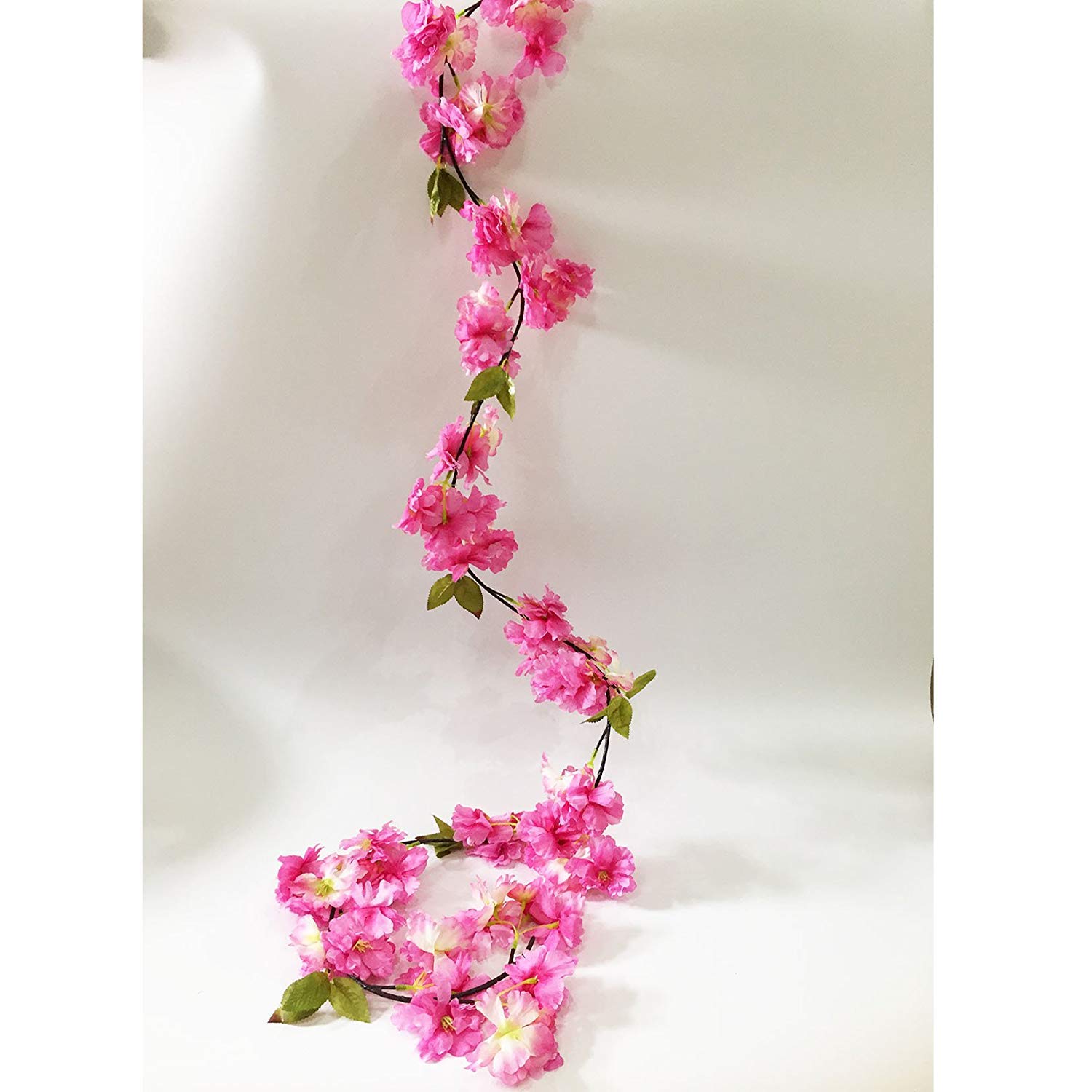 Artfen Artificial Cherry Blossom Vine Hanging Plants Faux Sakura Garland Fake Oriental Cherry Wreath Artificial Flower 5 8 Ft Light Pink Artfen 017light Pink Artificial Flowers Home Kitchen