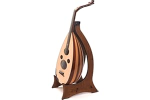 Oudandmore Handmade Arabic Oud Instrument with Internal Pickup for Amplification – Premium Wood, 11 String Lute Instrument fo