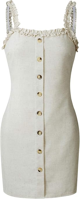 sleeveless ruffle hem bodycon dress