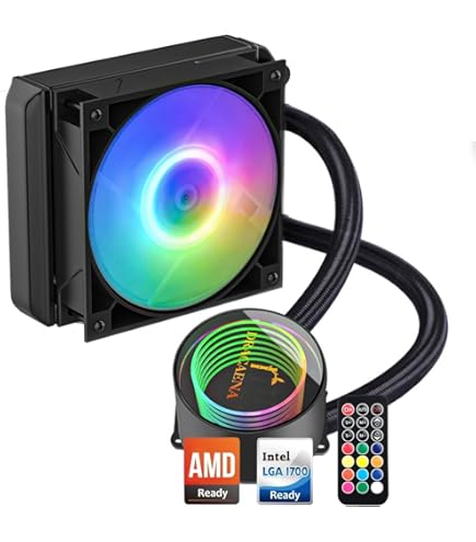 Watercooling AIO TR AQUA ELITE 120 V3 - Ventilateur PWM ARGB 120 Mm, Compatible Intel/AMD