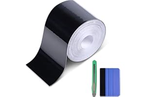 Lypumso Gloss Black Vinyl Wrap for Chrome Delete, 2 Inch x 30ft Automotive Grade Self-Adhesive Tape DIY Car Exterior Door Edge Guard, Window Sill Trim Protection Anti-Scratch
