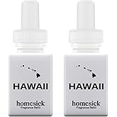 Pura & Homesick Home Scent Refill - Smart Home Air Diffuser - Up to 120-Hours of Luxury Fragrance per Refill - Home Essential - Clean & Safe Diffuser Fragrance - 2 Pack, Hawaii