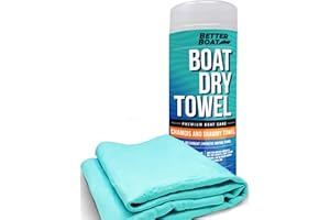 Super Absorbent Towels, Synthetic Chamois Cloth for Car and Boat Drying, Smooth Cooling Towel, Marine Grade Cleaning Supplies