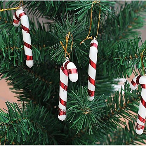 Premsons® Christmas Tree Pendants Hanging Candy Stick Ornaments - Pack of 12