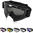 Ohleats Dirt Bike Goggles, Windproof & Dustproof Ski Racing Goggles, Men Women Safety ATV Goggles Motorcycle Accessories (Gray)