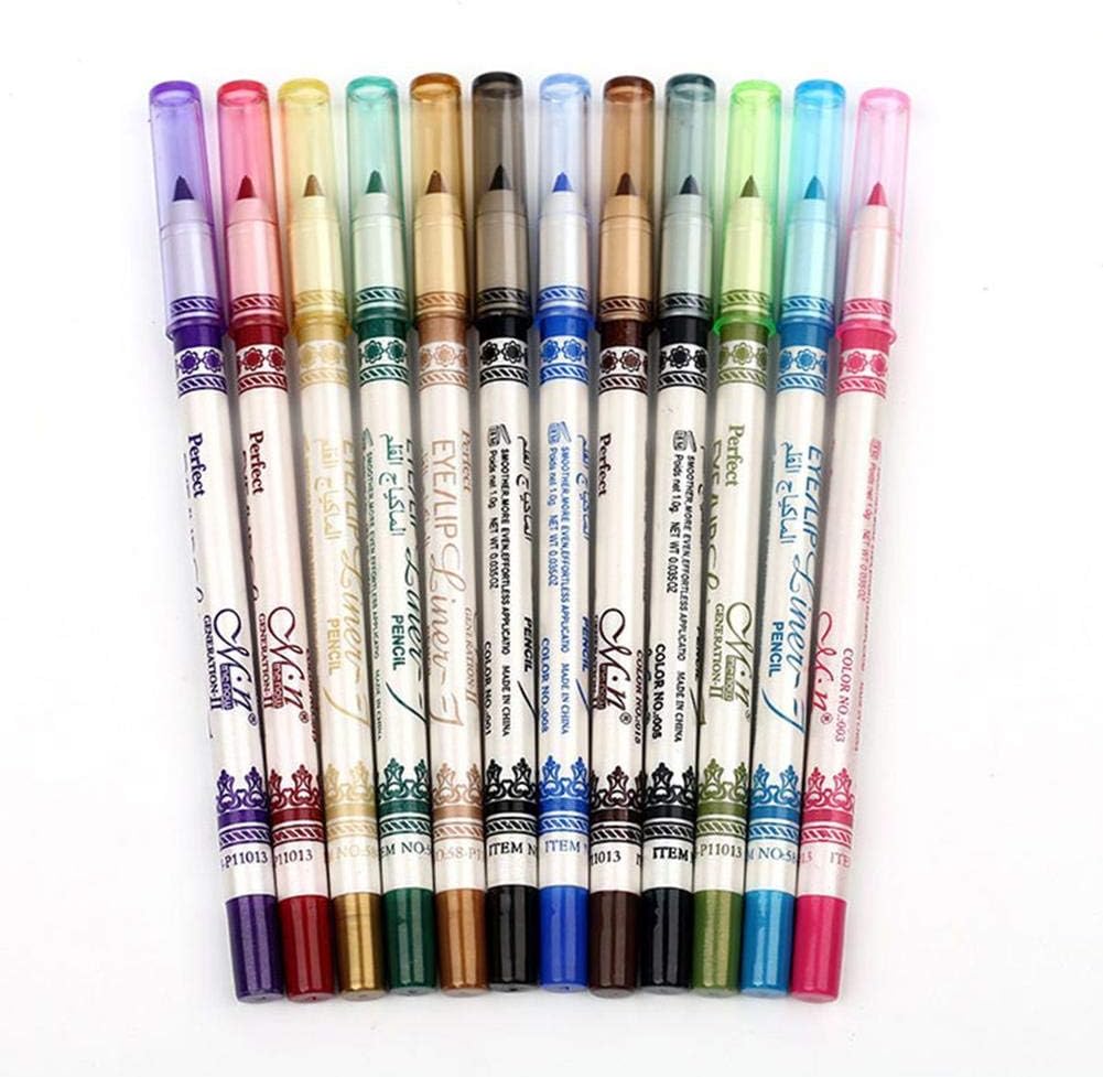 Eyeliner Waterproof Eyeliner glitter Eyeliner 12 colors Colorful Neon Liquid Eyeliner Pen