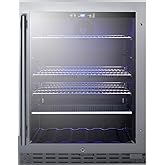 Summit 24” Beverage Center, 4.2 cu.ft. Capacity, ADA Compliant, Stainless Steel & Glass- ALBV2466