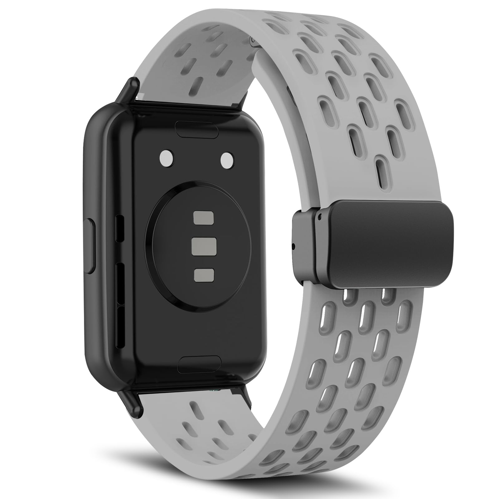 MaEiol Strap Compatible with Huawei Watch Fit 2 Soft Breathable Magnetic Buckle Silicone Watch Bands Replacement Straps for Unisex - Gary