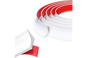 BZIJASLLE Shower Threshold Water Dam 39in Silicone Barrier Door Bottom Seal Strip, White Splash Guard for Sink Tops, Frameless Door Seal