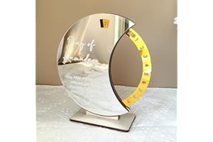 BSHYT Ramadan Mubarak Advent Calendar Acrylic Countdown Calendars Days 30 Days Home Decor,New DIY Eid Decorations 2024/Ramadan Decorations for Home,Ramadan Ornament Kids Gift (Sliver)