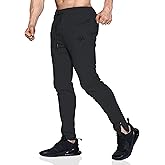 BROKIG Mens Leglock Gym Jogger Sweat Pants Ankle Zip,Workout Sweatpants Athletic Tapered Jogging Pants with Pockets