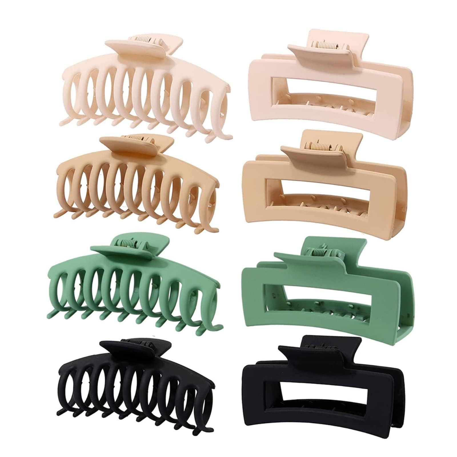 Donboly hair clips, Flower Hair Clips,Nonslip Flower Claw Clips claw clips for thick hair Strong Hold Hawaiian Claw Clip for claw clips for thick hair for Women and Girls (Claw 8pcs)