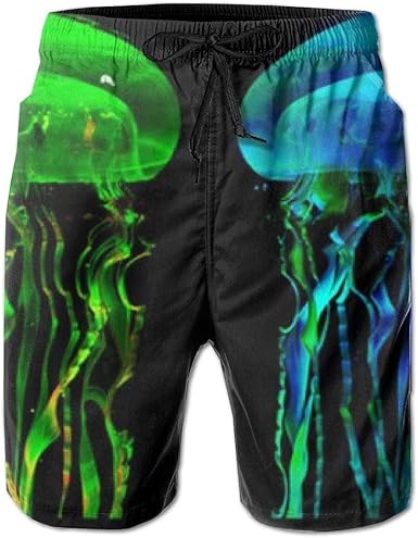 black and green swim trunks