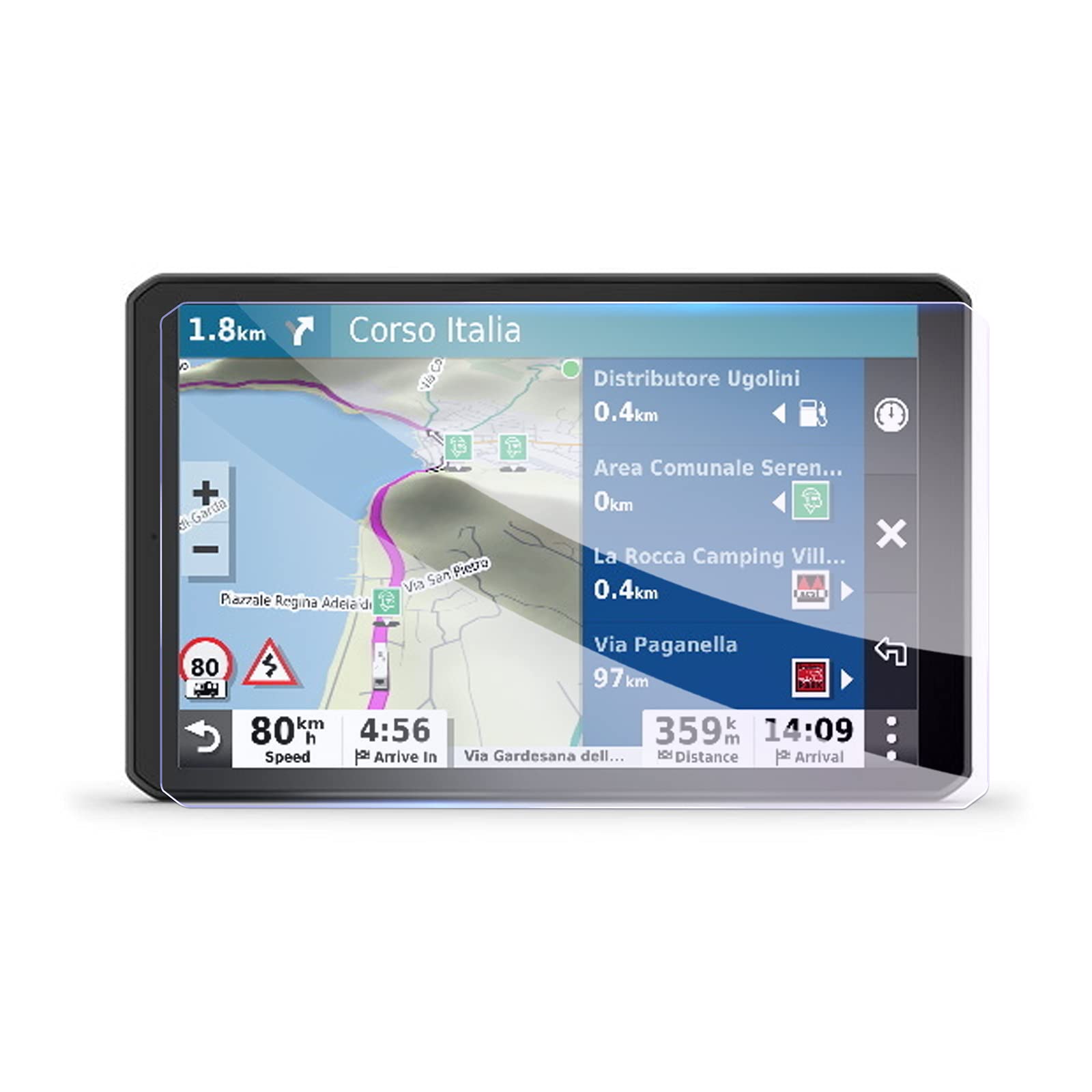 GAFAT G*armin Camper 890 Navigation Protective Film, Tempered Glass Screen Protector, GPS Navigation Film